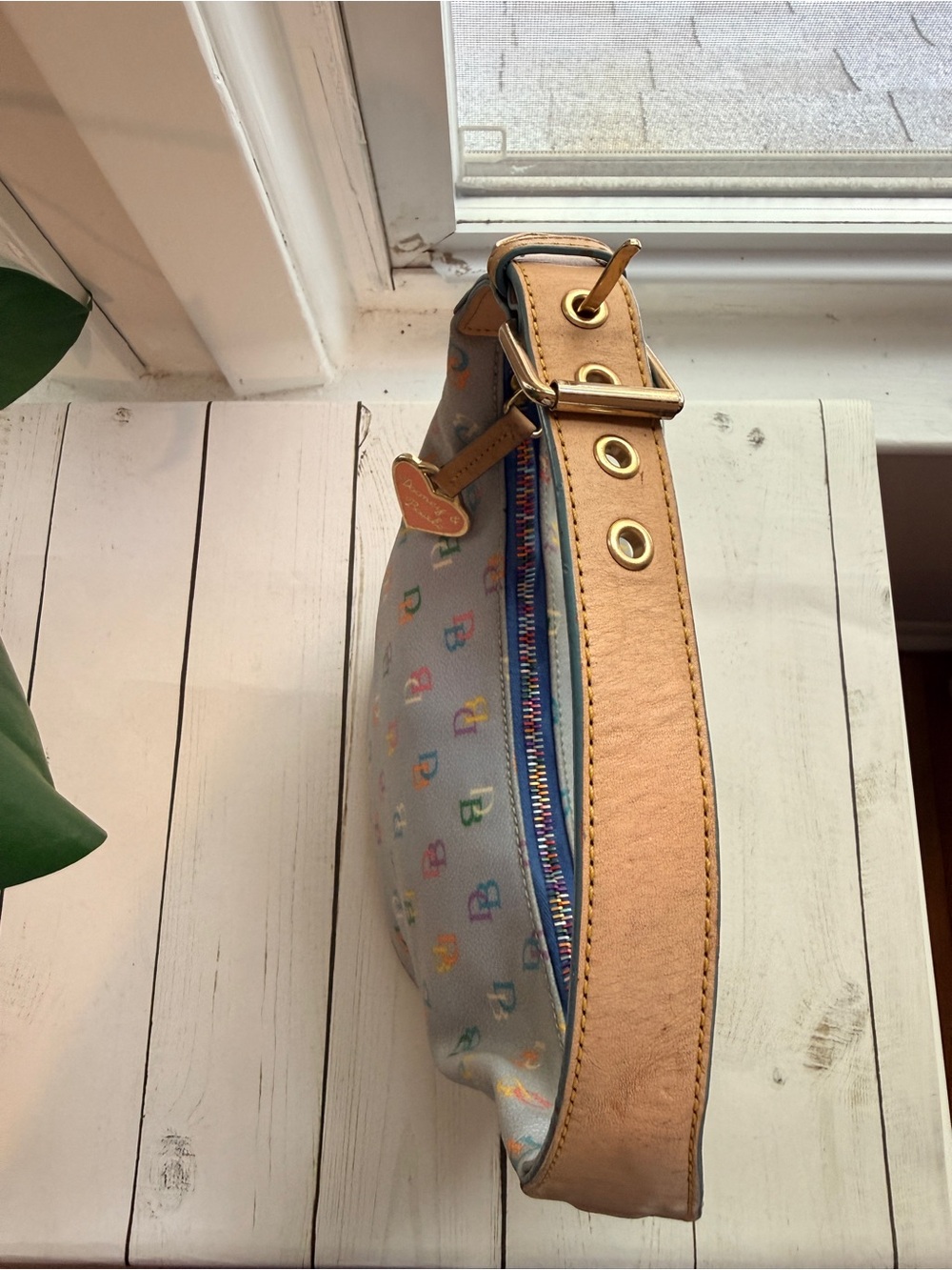 Dooney & Bourke | Vintage Y2K Multicolor DB Logo Mini Hobo with Rainbow Zipper - Picture 4 of 13